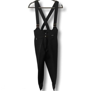 VTG SKYR Women’s STIRRUP SKI BIBS (8) Wool blend ! Excellent condition ! BLACK